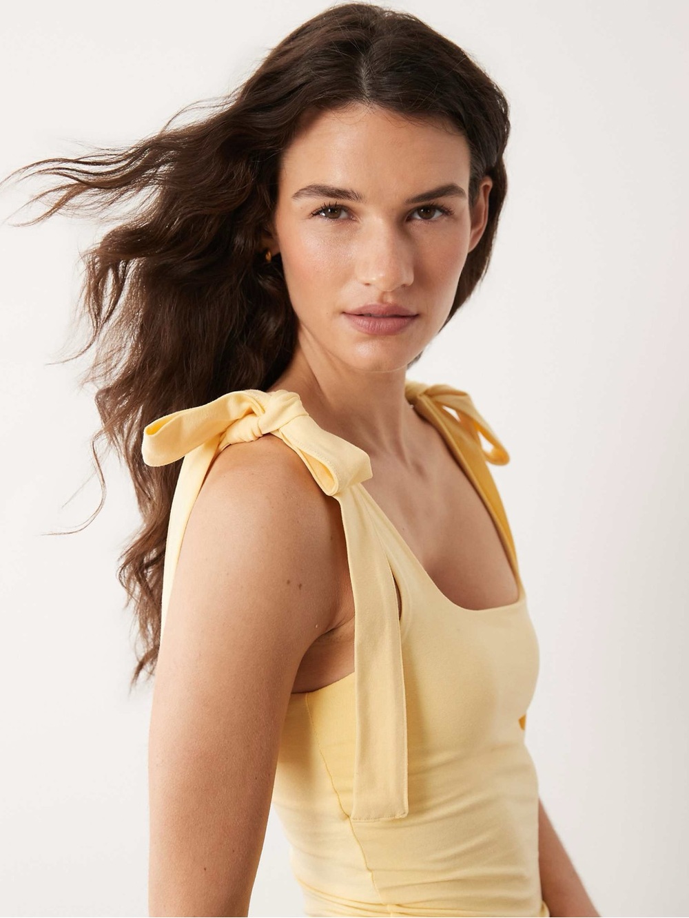 gaze Yellow Tie-Shoulder Bodysuit